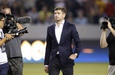 Sound man Steven Gerrard sent LA Galaxy fans a feed of beer before their game last night
