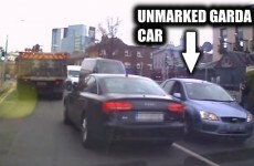 Impatient driver recklessly overtakes truck in Dublin… right into the teeth of an unmarked Garda car