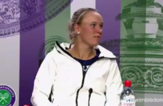 Caroline Wozniacki was asked if she'd a message for Rory McIlroy after losing at Wimbledon