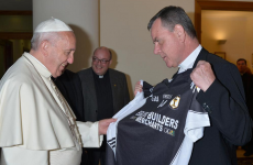 The Pope got another GAA present, this time a club jersey