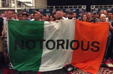 Fans packed out the UFC 189 open workouts and McGregor made it worth their while