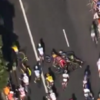 Tour de France leader breaks collarbone in dramatic crash 900m from finish line