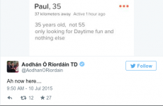 Here's what Aodhán Ó Ríordáin had to say about the man pretending to be him on Tinder