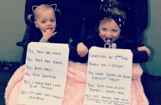 This fed-up mother of twins had a novel solution to silence prying strangers