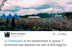 This guy tweeted he was 'trapped in a tent bag' at T In The Park and sparked a frenzy