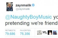 Here's why Zayn Malik called Naughty Boy a 'fat joke' on Twitter today