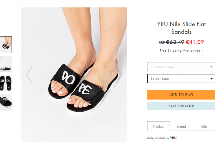 asos dope sandals
