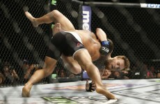 Chad Mendes broke his thumb during the first round against Conor McGregor