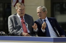 Former US president George Bush breaks bone in his neck