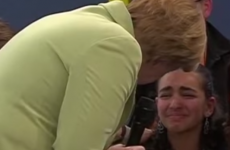 Video: Angela Merkel makes Palestinian girl facing deportation cry