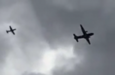 Why were these Air Corps planes flying in formation over Dublin?
