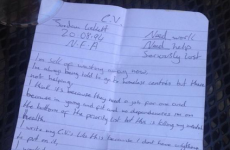 Homeless man receives job offers after photo of his handwritten CV goes viral