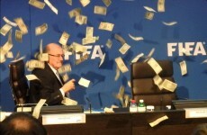 Make it rain! Somebody just threw a big wad of cash over Sepp Blatter