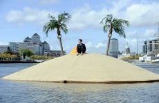 Photos: Man to live on 'desert island' in the middle of the River Liffey