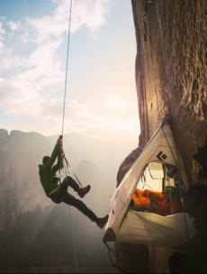 No wonder nobody ever free-climbed this cliff before, these photos are terrifying
