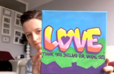 This woman has said thanks for the Yes vote by leaving free pieces of art about the place