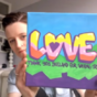 This woman has said thanks for the Yes vote by leaving free pieces of art about the place
