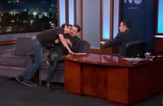 Someone tried to smell Colin Farrell on Jimmy Kimmel last night and it was so awkward