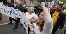 Dun Laoghaire residents protest against bus route cutbacks