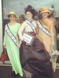 These three women used Galway Races Ladies Day to make a point about abortion