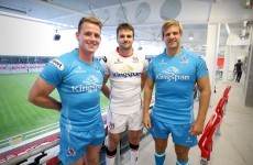 Ulster's new jerseys are a classic white and an eye-catching cyan