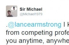 A messer from Waterford challenged Lance Armstrong to a bike race, and got a response