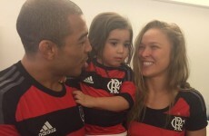 It looks like Ronda Rousey and Jose Aldo are now football friends