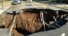 A massive sinkhole has opened up in Brooklyn