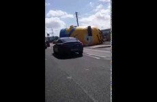 There's finally some video footage of the giant inflatable Minion causing havoc in Santry