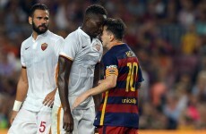 Messi should have been shown red last night after headbutting a Roma player