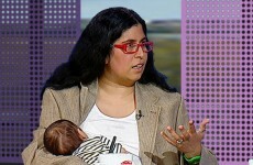 A woman breastfed her baby live on Irish TV today
