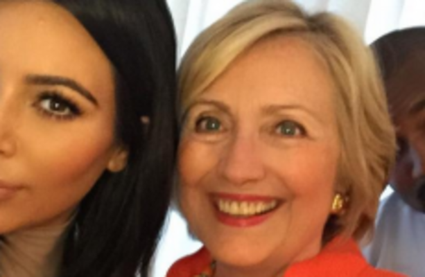 613px x 400px - Hillary Clinton was hanging out with Kim Kardashian during the Republican  debate last night