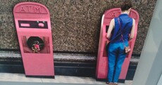 Imagine a world where dogs control access to ATM cash by smelling people's crotches