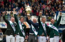 Giddy up... Ireland won the Aga Khan Trophy at the RDS this afternoon