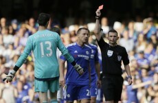 Headache for Mourinho as Chelsea drop early points after Courtois shown red card