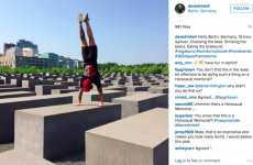 A CrossFit guru did a handstand on a Holocaust memorial and people are MAD