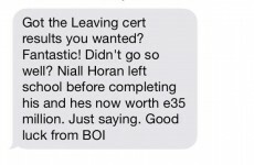 Here's the text Bank of Ireland is sending to Leaving Cert students today