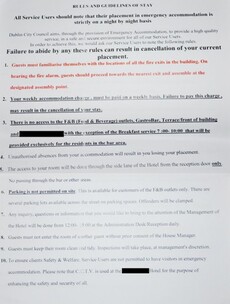 Dublin hotel tells homeless family not to use front door