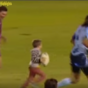 Toddler scores a try in Australian rugby match