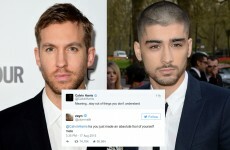 Zayn Malik called Calvin Harris a d***head in an epic Twitter feud last night