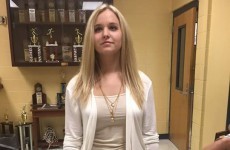 This teen was sent home from school for exposing her... collar bone