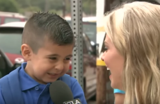 This reporter managed to break a kid's heart on his first day of school