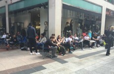 Loads of people have started queuing on Grafton Street for Kanye West runners