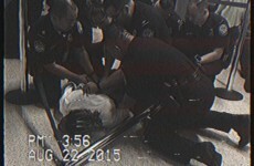 Rapper Wiz Khalifa has shared shocking footage of him being arrested... for riding a hoverboard