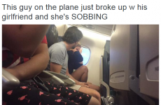 A woman sat next to a couple breaking up on a plane and live-tweeted everything