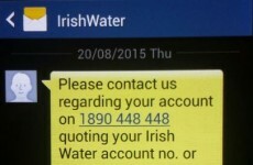 Irish Water has sent texts to customers, but says it's totally normal