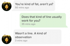 An Irish girl perfectly shut down this guy who called her 'kinda fat' on Tinder