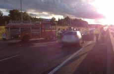 Two accidents (one involving seven vehicles) on the M50