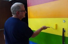 Church paints rainbow over 'Fags Are Pedos' graffiti