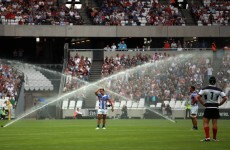 The Olympic Stadium sprinklers put a serious dampener on Samoa v Barbarians